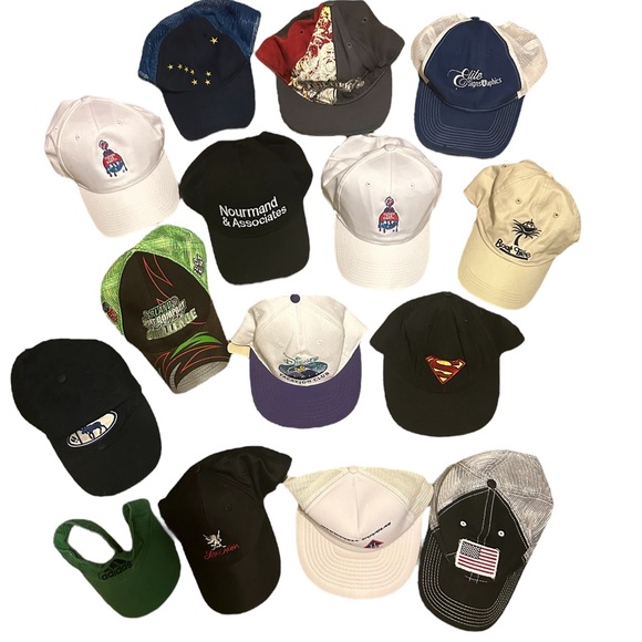 25 Vintage Hat Lot Snapbacks Baseball Caps Trucker Visor - Picture 3 of 16